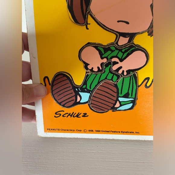 Vintage Playskool Snoopy Patty Wood Puzzle Smile Schulz Peanuts 1966 - Picture 3 of 5